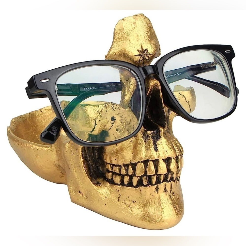 NEW HP Skull Glasses Holder in Gold or Silver